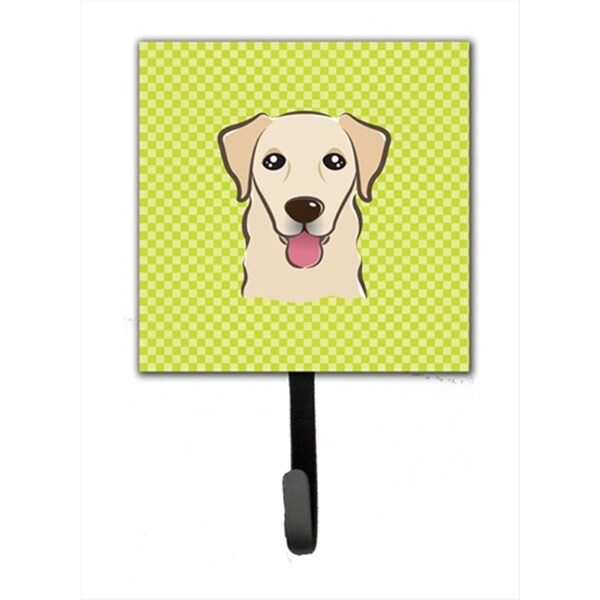 Carolines Treasures Checkerboard Lime Green Golden Retriever Leash or Key Holder- 4.25 W x 7 H In. BB1314SH4 - main